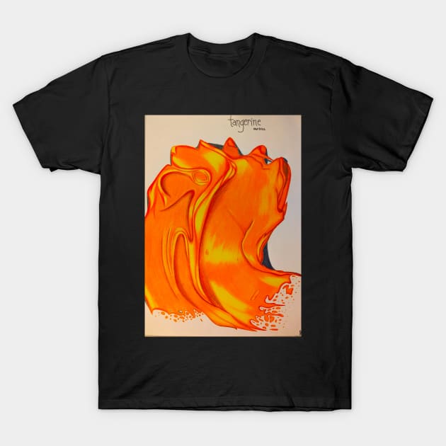 Tangerine Paint Blob T-Shirt by julesceleste